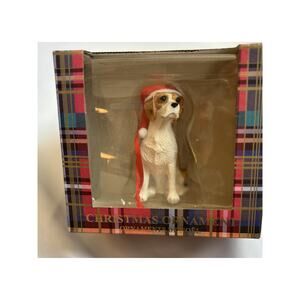 Sandicast Beagle Dog Christmas Ornament Hand Painted In Box